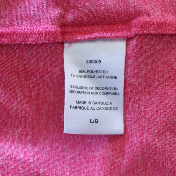 Champion Women's Pink Sz Lrg Athletic Crewneck Long Sleeve Stretch T-Shirt Top - Picture 12 of 13